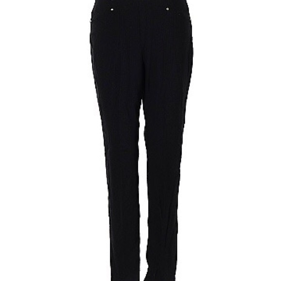 Rafaella Comfort Slim Ankle Pull On Dress Pants Size 12 Black Officewear Slacks - Picture 4 of 10